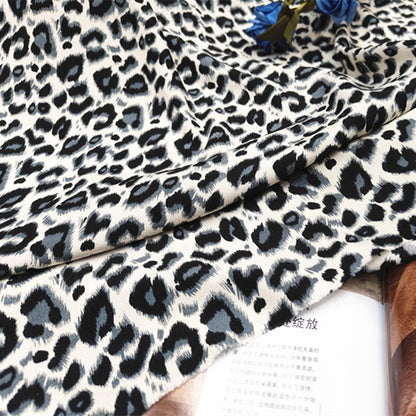 Leopard Print Chiffon Fabric, Sheer Polyester for Dresses & Scarves