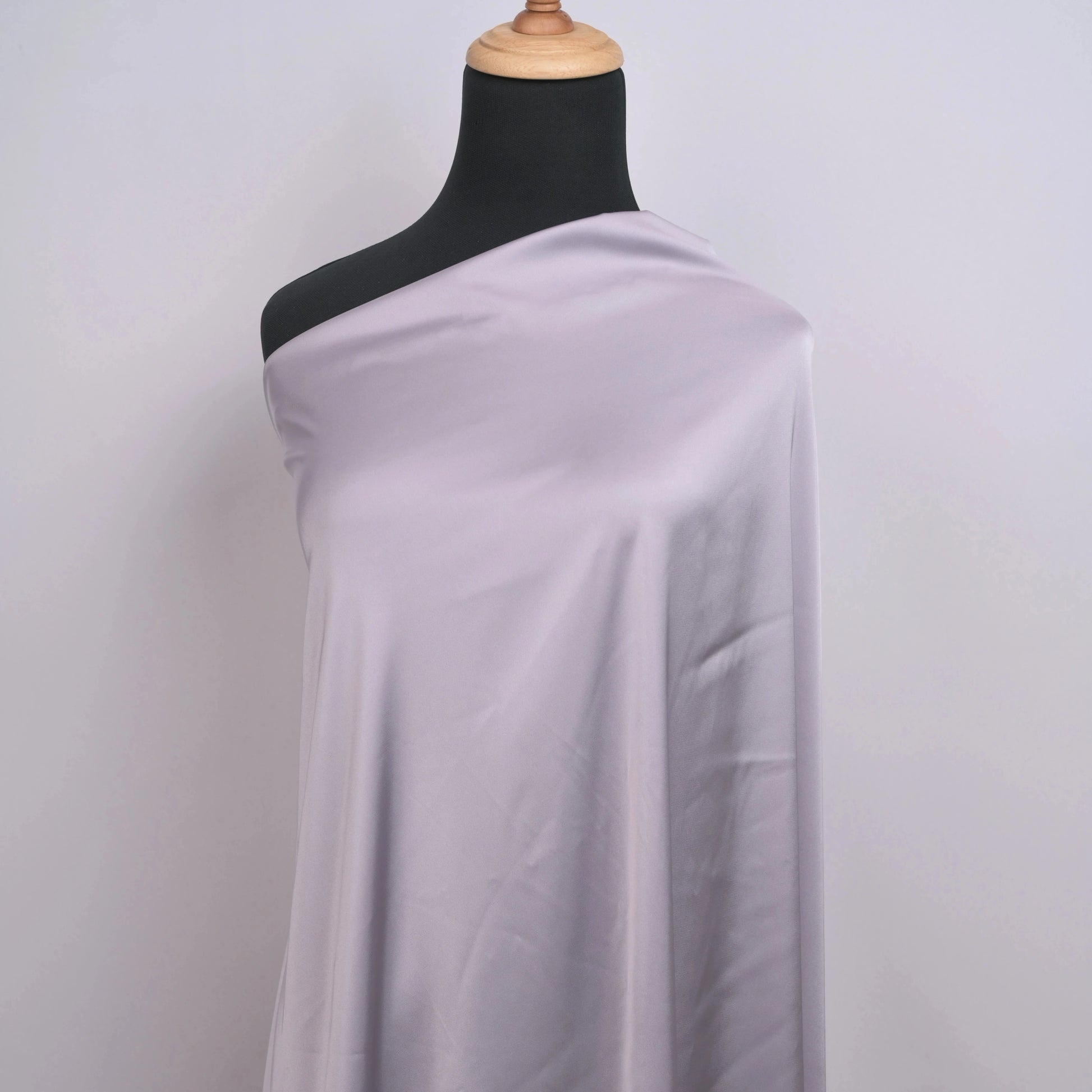 High-Stretch Satin Chiffon Fabric, 9 Colors for Loungewear, Shirts & Sleepwear - Light Grey
