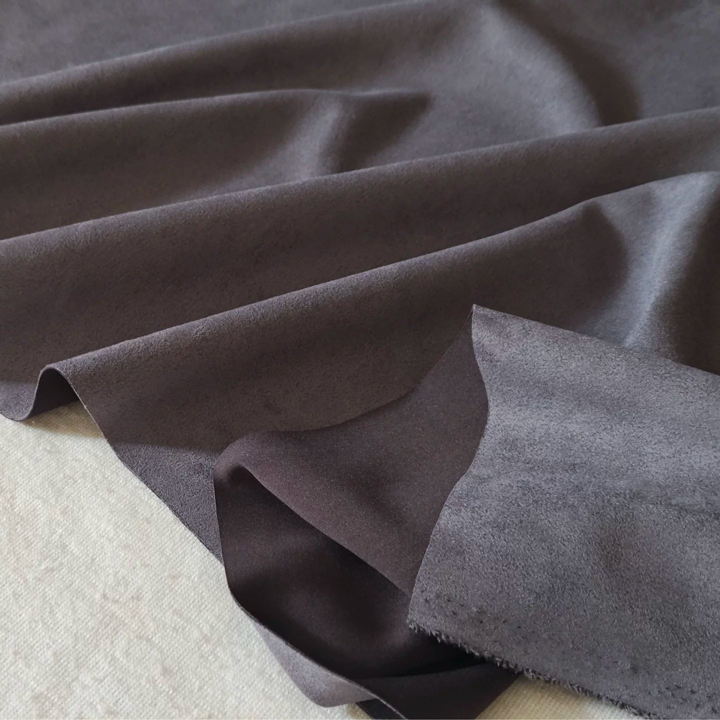 Stretch Suede Fabric, 23 Colors for Jackets, DIY Bags & Sofa Covers - Dark Grey 28#