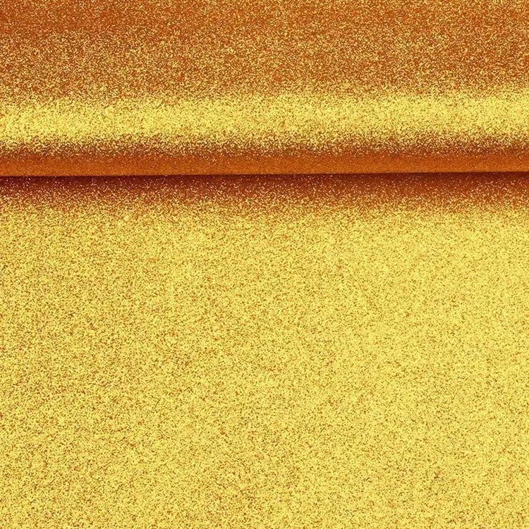 Chunky Glitter Fabric By The Yard | 25 Colors, 59" Wide for Wedding Decor & Hand Craft - Deep Gold
