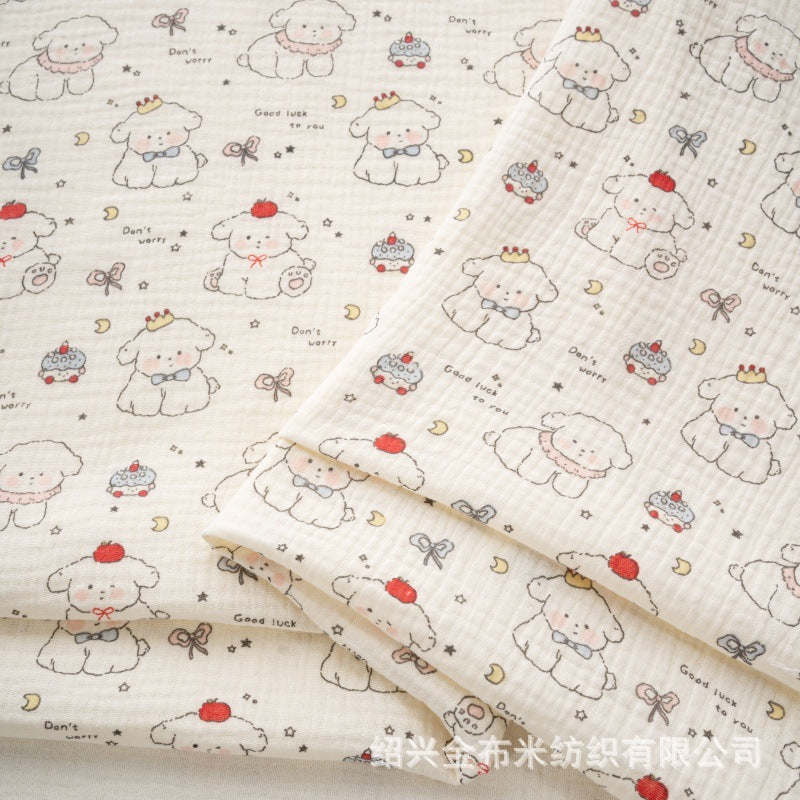 Double Gauze Fabric, Cotton Plaid & Dots (14 Prints)