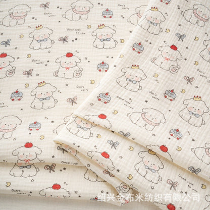 Double Gauze Fabric, Cotton Plaid & Dots (14 Prints)