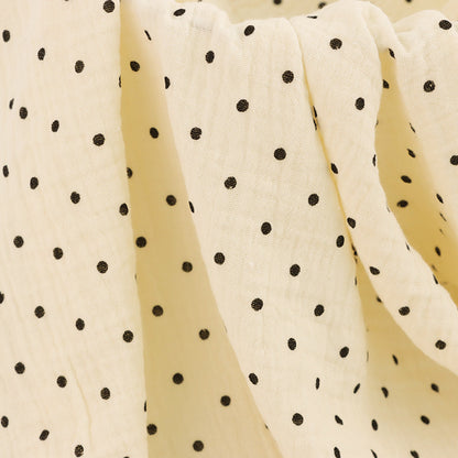 Cotton Double Gauze Fabric, Vine & Bear Prints (6)