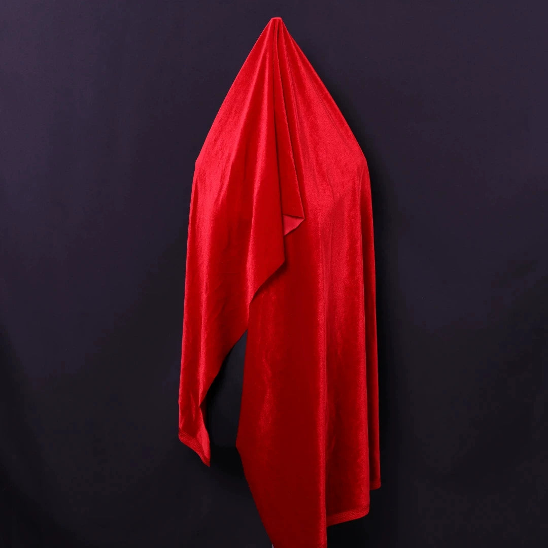 Silky Velvet Fabric, 20 Colors for Dresses, Qipao & DIY - Rose Red