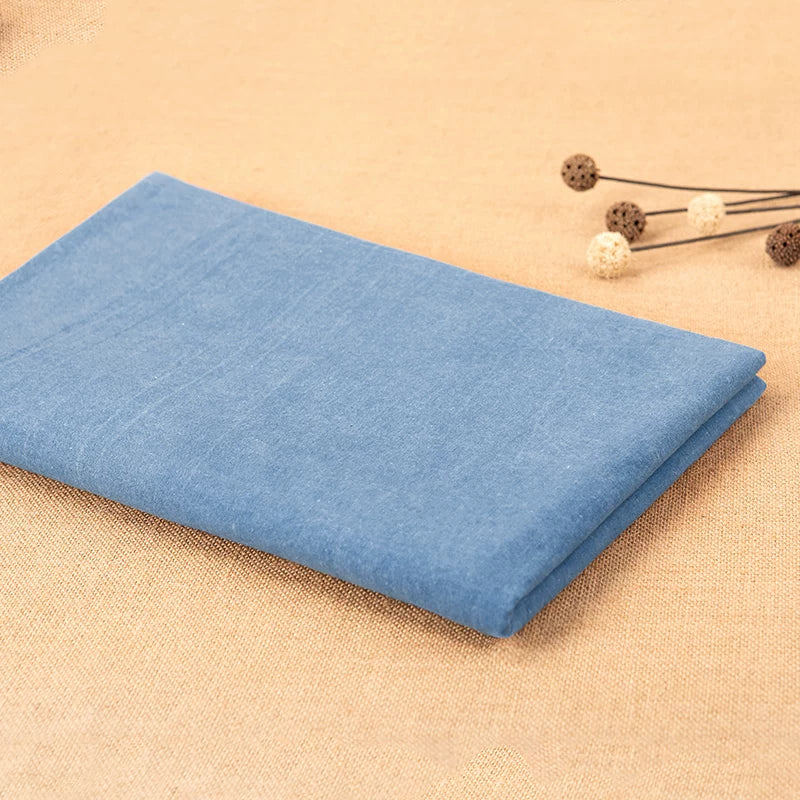 Indigo Dyed Cotton Fabric, for Sashiko & Dresses - Light Blue
