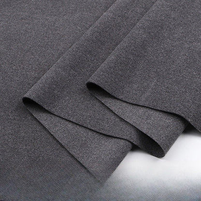 Double-Brushed Stretch Knit Fabric, Warm Cationic Polyester for Thermal Wear - Dark Grey