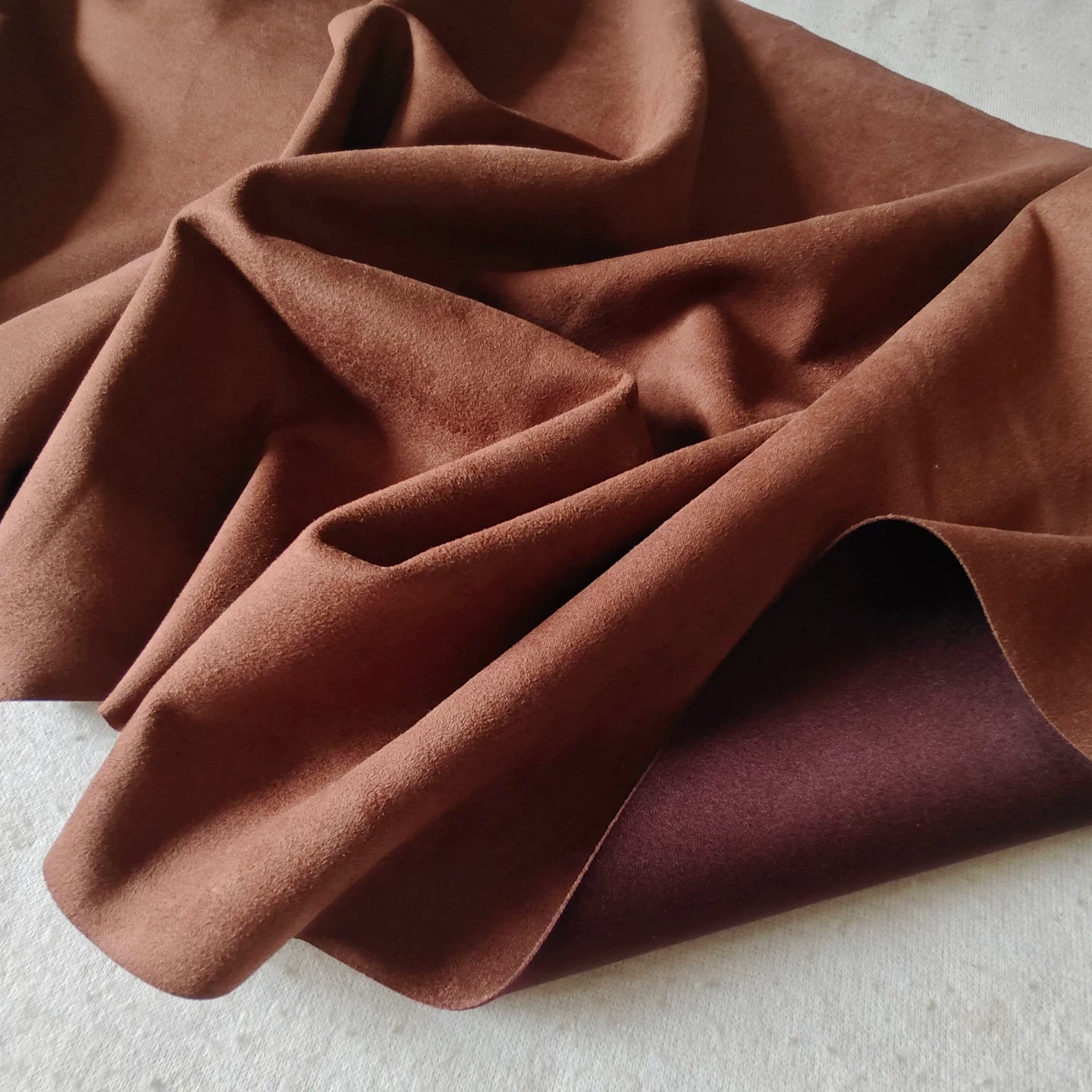 Stretch Suede Fabric, 23 Colors for Jackets, DIY Bags & Sofa Covers - Brown 85#