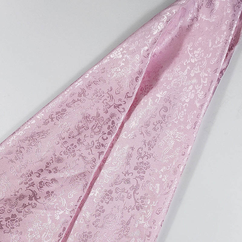 All-Over Dragon Satin Fabric By The Yard | 17 Colors, 47" Wide for Hanfu & Home Decor - Pink
