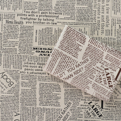 Vintage Newspaper Printed Cotton Fabric - Craft Table Linen by the Yard