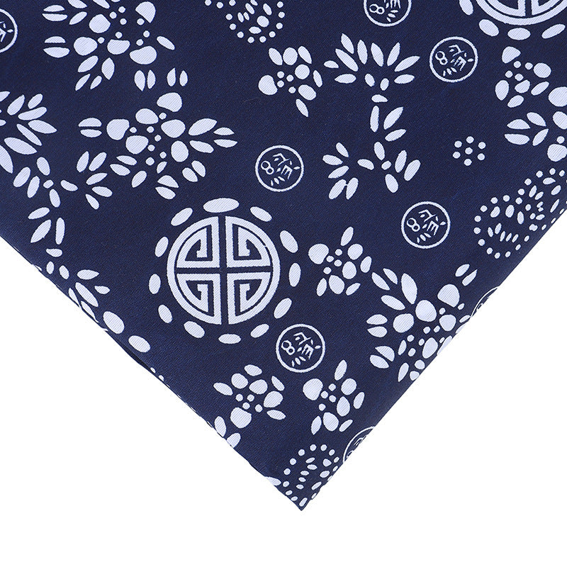 Brushed Pongee Floral Fabric, Vintage Ethnic Cloth for Table & Backdrop - Style 3