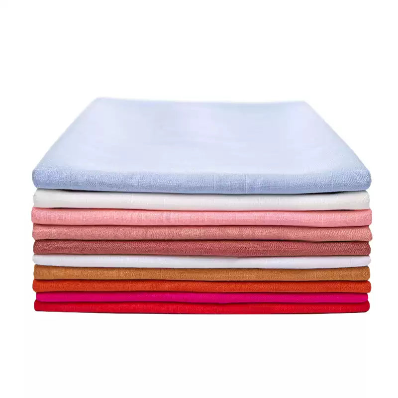 Cotton Linen Slub Fabric, Summer Solid, for Pants, Casual Wear & DIY