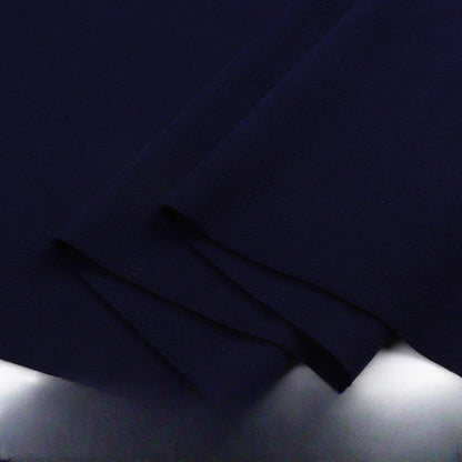 Double-Brushed Stretch Knit Fabric, Warm Cationic Polyester for Thermal Wear - Navy