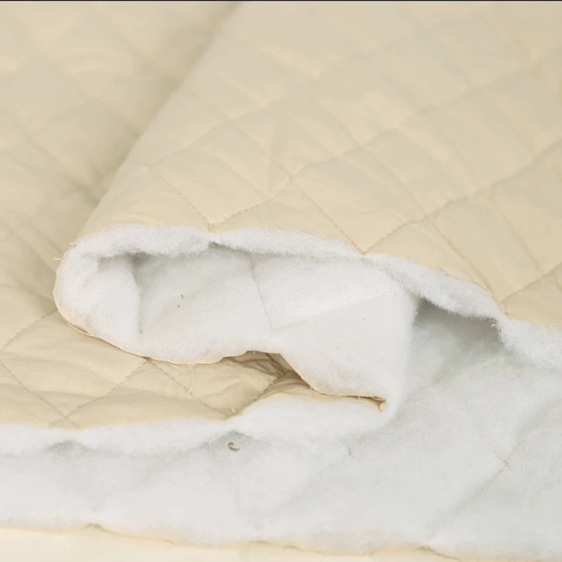 Thick Quilted Padding Fabric, Soft for Linings, 55 in Wide - Apricot Yellow