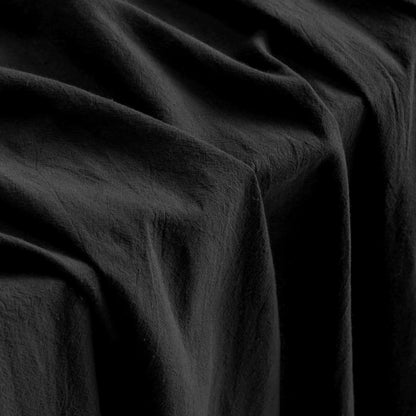 Washed Cotton Linen-Look Fabric, for Hanfu, 54 in Wide - Black