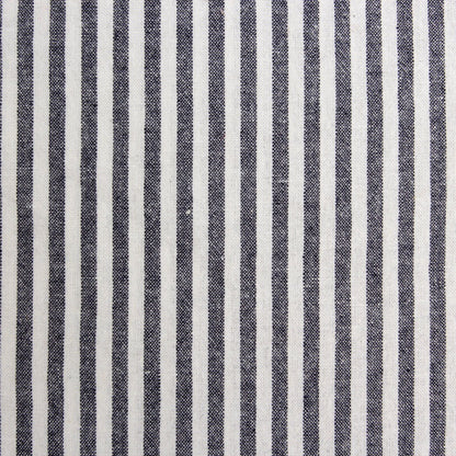 Washed Stripe Woven Cotton Fabric, Fine Stripes for Shirts & Crafts - Navy 18