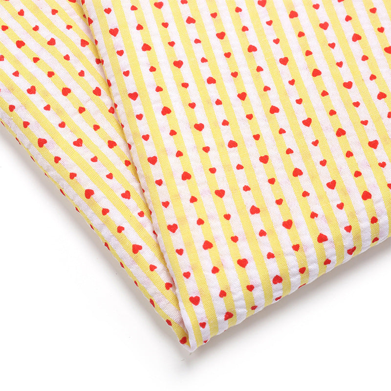 Bubble Stripe Polyester Fabric, Heart Print for Costumes & Crafts - 5