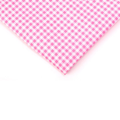 Check Polyester Fabric - Bags & Craft by the Yard - Pink