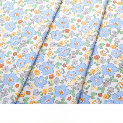 Baby Cartoon Print Cotton Twill Fabric, Cute Kids Cloth for Bedding & Apparel - Blue Cloud