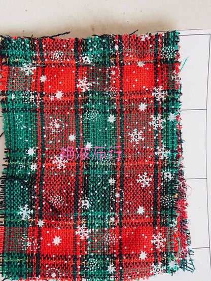Christmas Plaid Fabric By The Yard | 13 Colors, 55" Wide for Holiday Decor & Christmas Craft - 12# Red