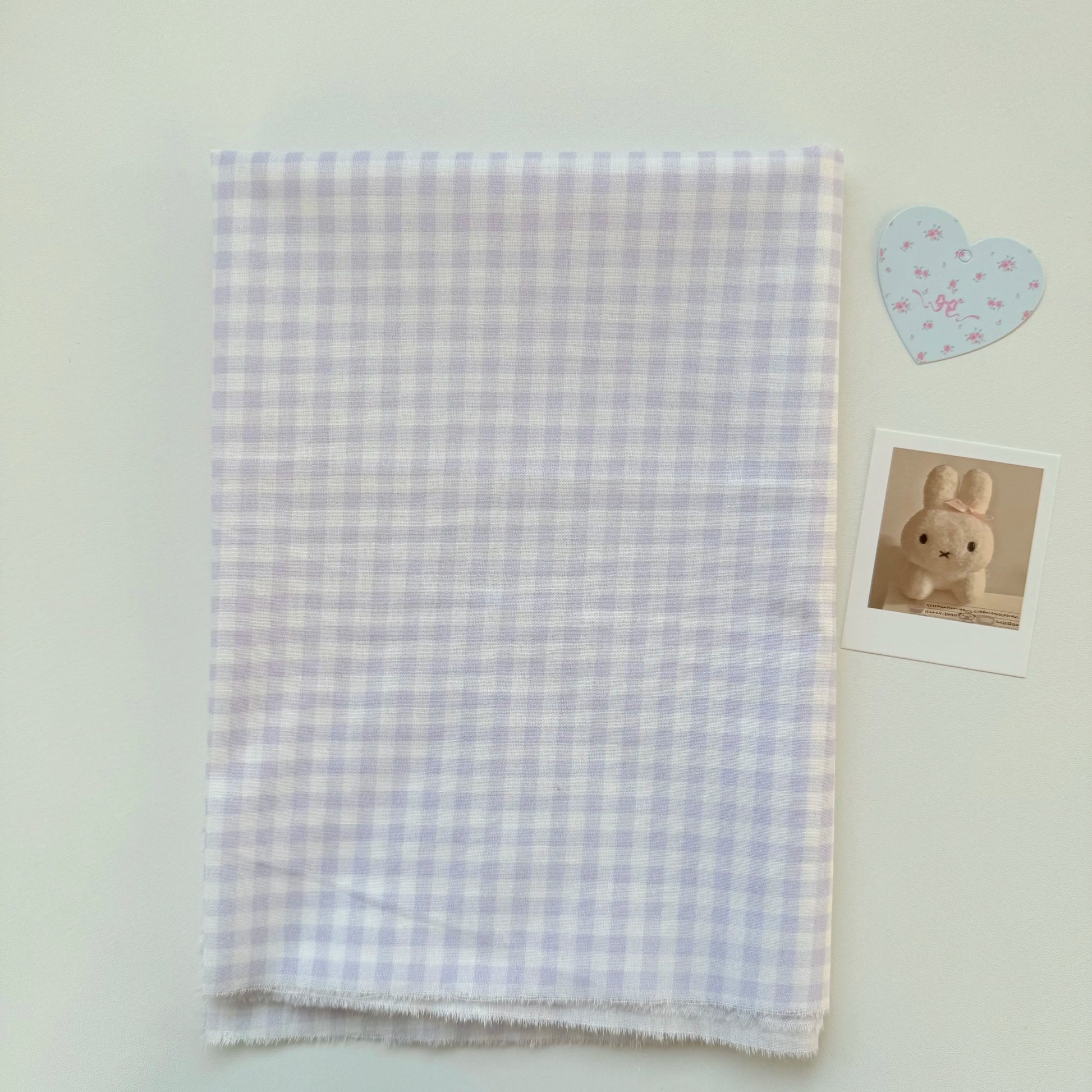 Cotton Gingham Fabric, Fine Mini Check, for Tablecloths, Dollwear & Scrunchies - Purple