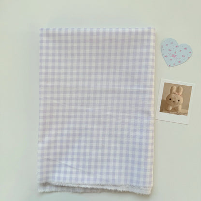 Cotton Gingham Fabric, Fine Mini Check, for Tablecloths, Dollwear & Scrunchies - Purple