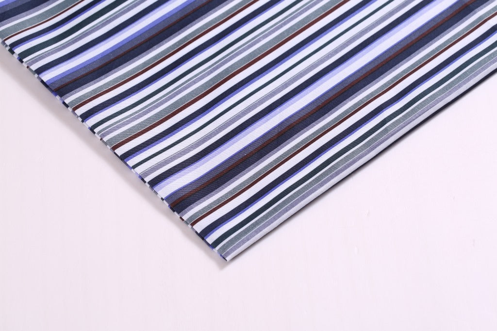 Floral Polyester Fabric - Table Linen & Craft by the Yard - Navy Blue