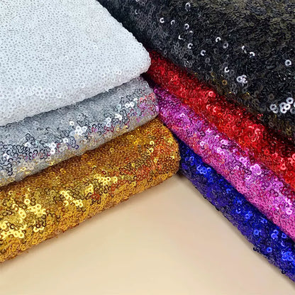 3mm Sequin Fabric, Shiny Polyester for Stage Costumes & Backdrops