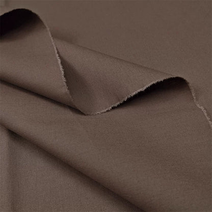 Combed Cotton Shirting, 40s Poplin, 59 in Wide - Coffee Brown