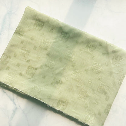 Rayon RuYi Jacquard Fabric, for Hanfu & Qipao - Green