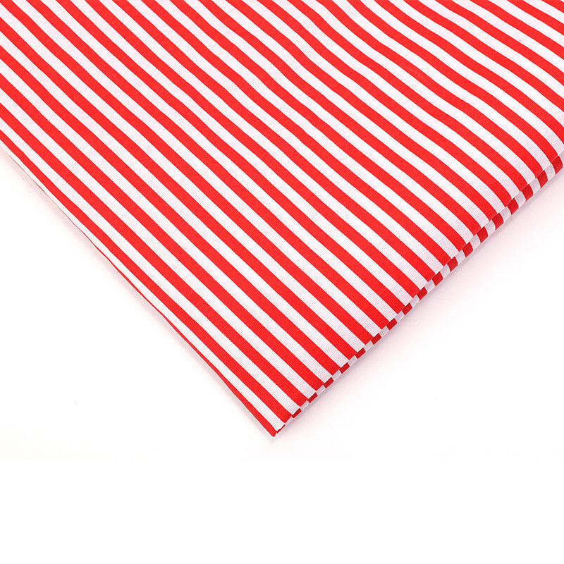 Stripe Polyester Fabric - Bags & Craft by the Yard - Red