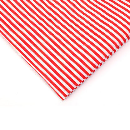 Stripe Polyester Fabric - Bags & Craft by the Yard - Red