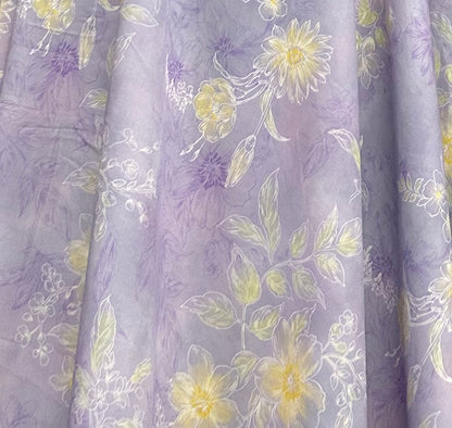 Rayon Fabric, Bauhinia Floral Print, for Dresses & Pajamas - Bauhinia