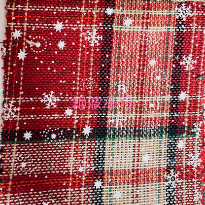Christmas Plaid Fabric By The Yard | 13 Colors, 55" Wide for Holiday Decor & Christmas Craft - 10# Red