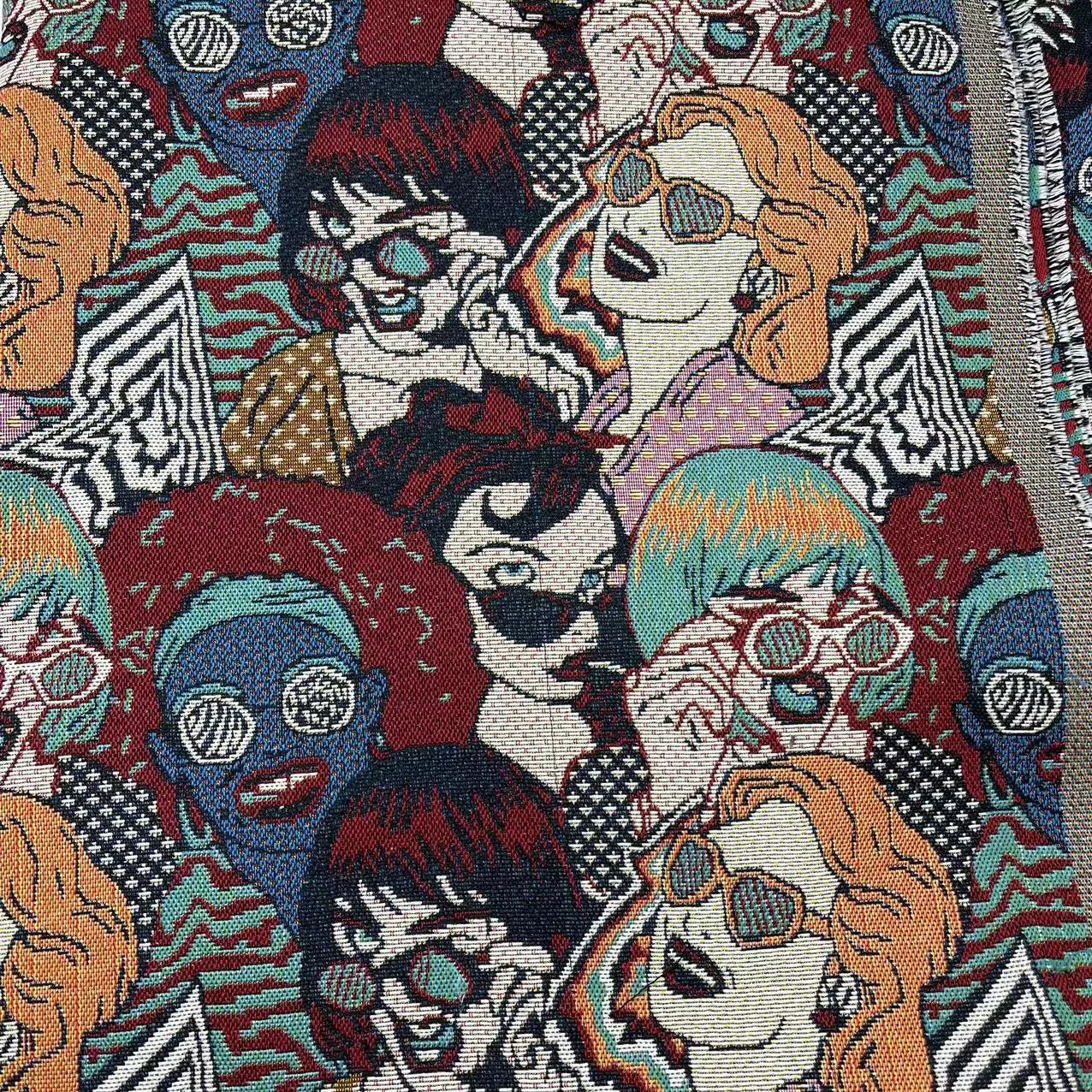 Oil-Painting Style Jacquard Fabric, Woven Cloth for Bags, Shoes & Decor - Oil Painting 10