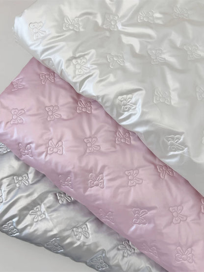 Quilted PU Leather Bow Fabric, for Bags & Vests