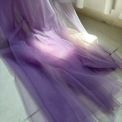 Sheer Tulle Drapery Fabric by the Yard - Wedding & Event Backdrop - Orange
