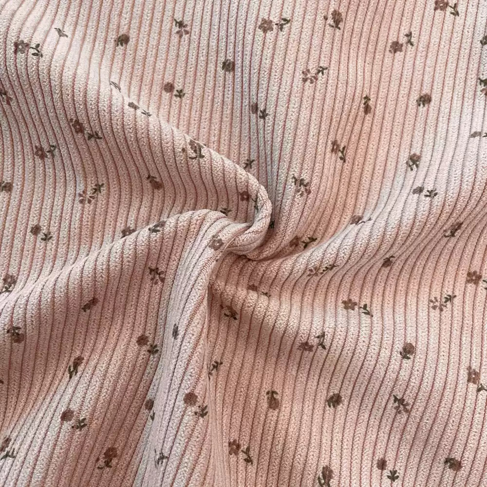 Cotton Corduroy Wildflower Fabric, for Shirts & Skirts