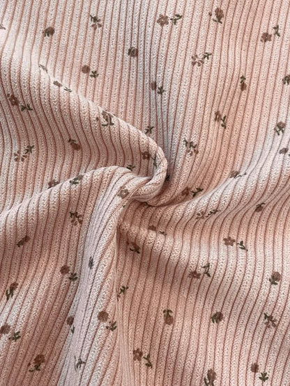 Cotton Corduroy Wildflower Fabric, for Shirts & Skirts