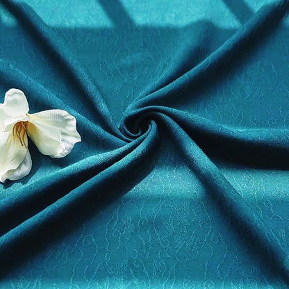 Rayon Jacquard Fabric, Turquoise Wild-Goose & Reed Hanfu Cloth