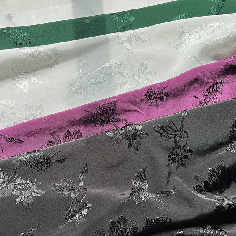 Rayon Jacquard Fabric, Butterfly & Flower Hanfu Cloth