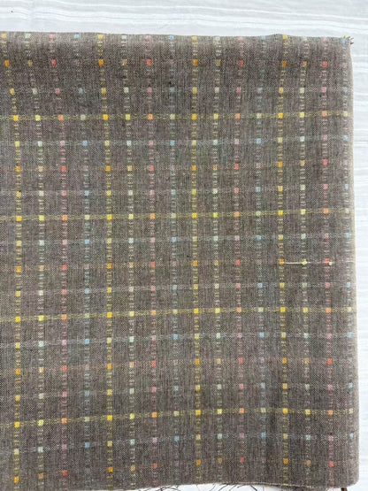 Polka Dot Jacquard Fabric, Small Weave for Shirts & Dresses - Coffee