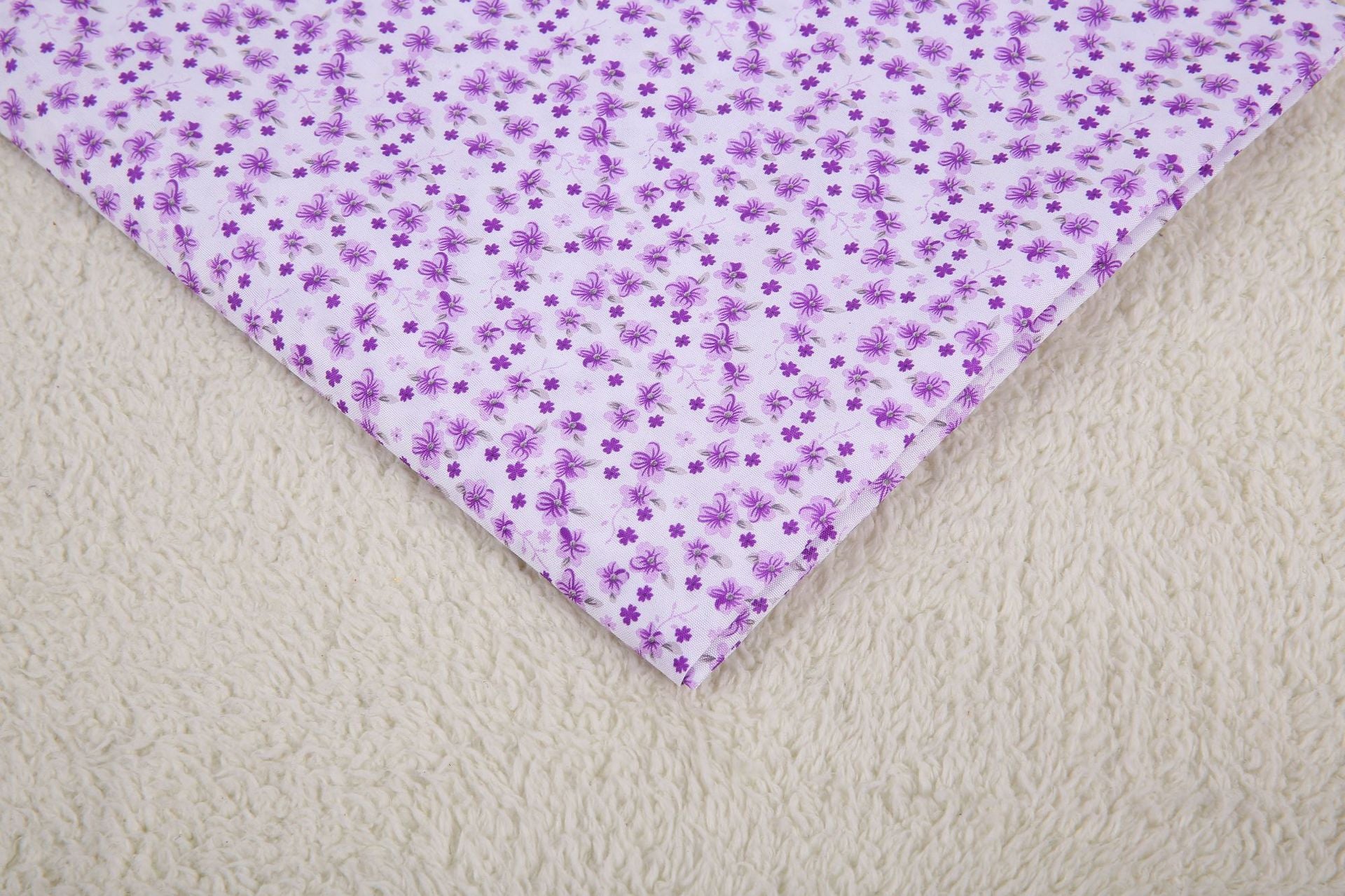 Polyester Orchid Print Fabric, for Hair Pieces & Crafts - Purple
