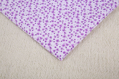 Polyester Orchid Print Fabric, for Hair Pieces & Crafts - Purple
