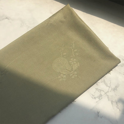 Rayon Jacquard Fabric, Floral & Moon Hanfu Cloth - Cardamom Green