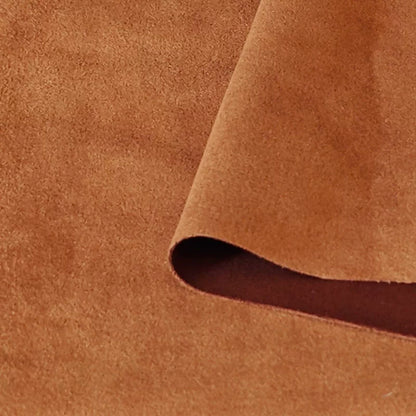 Brown Suede Upholstery Fabric for Sofa Covers & Cushions - Caramel