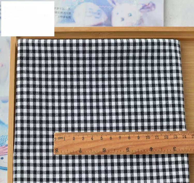 Vintage Houndstooth Stretch TR Suiting Fabric, Wrinkle-Resistant Cloth for Pants & Coats - Black White Small Check