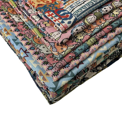Oil-Painting Style Jacquard Fabric, Woven Cloth for Bags, Shoes & Decor