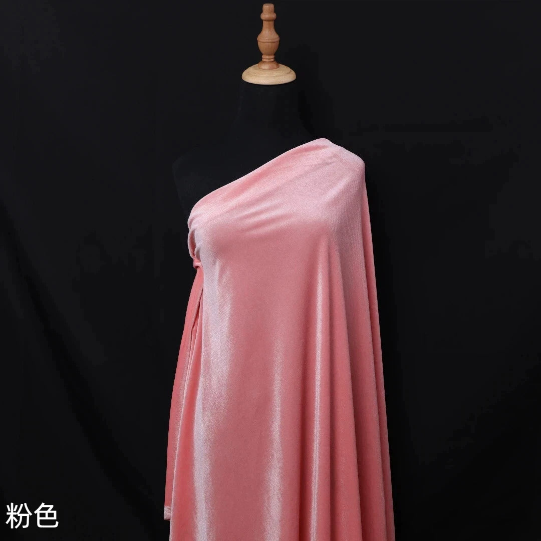 Silky Velvet Fabric, 20 Colors for Dresses, Qipao & DIY - Pink