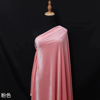 Silky Velvet Fabric, 20 Colors for Dresses, Qipao & DIY - Pink