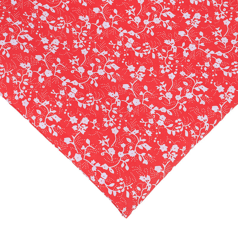 Brushed Pongee Floral Fabric, Vintage Ethnic Cloth for Table & Backdrop - Style 1